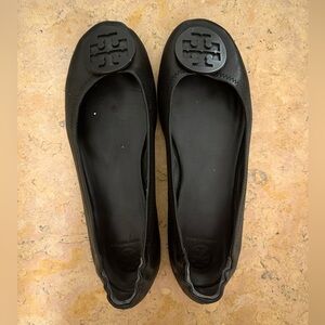 Classic black on black Tory Burch flats